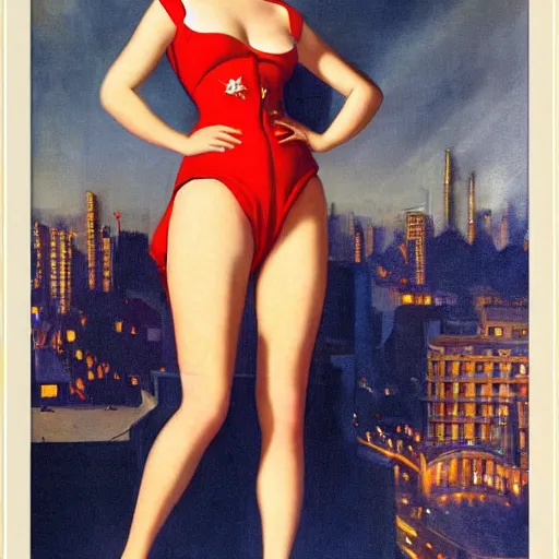 Image similar to woman, city, by gil elvgren, olivia berardinis