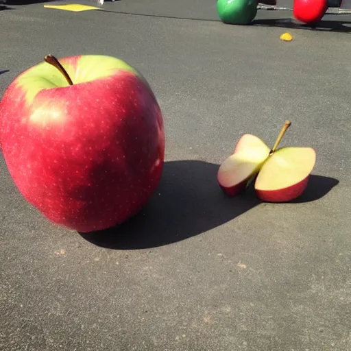 Image similar to an apple doing CrossFit