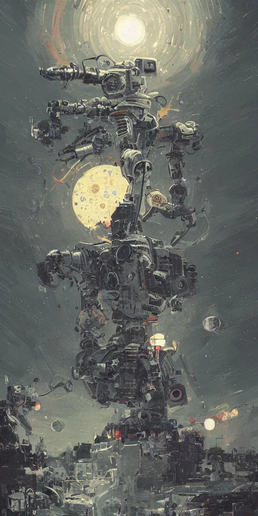 Prompt: colorful mcbess illustration of a robot trying to create the universe, intricate complexity, by greg rutkowski, jeremy mann, ross tran, ruan jia, takato yomamoto, ilya kuvshinov, 8 k, beautiful, cinematic dramatic atmosphere