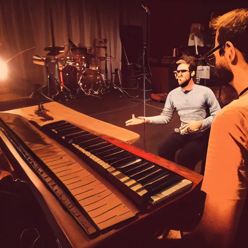 Image similar to Woody Goss on keyboard, Minneapolis, 2018. Vulfpeck live.