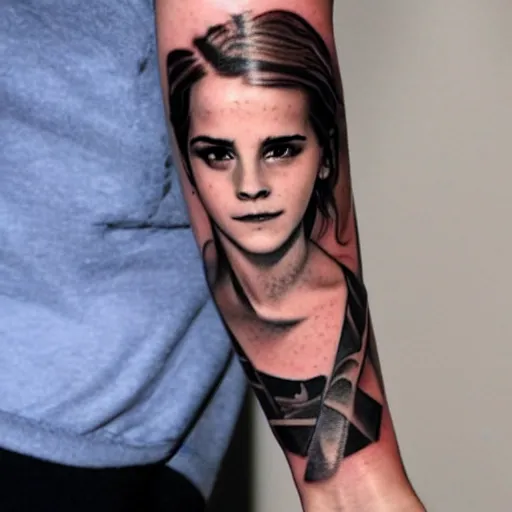 Image similar to tattoo of emma watson on arm