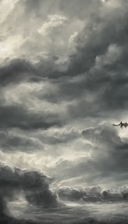 Image similar to the entry into Valhalla, cinematic, 4k ,35mm, photorealism, clouds, painting