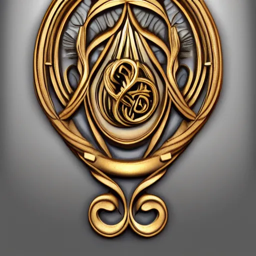 Prompt: beautiful decorative classical ornamental emblem, sacred mage spirit, alchemical symbols, fibonacci rhythms, lilies, petals, lily petals, acanthus scrolls, small medium and large elements, artgerm, trending on artstation, wlop, russ abbott, relief sculpture