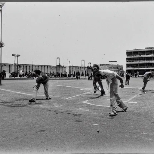 Prompt: concrete piglets playing cricket at alexanderplatz n - 9 h 6 4 0 s - 1 5 0