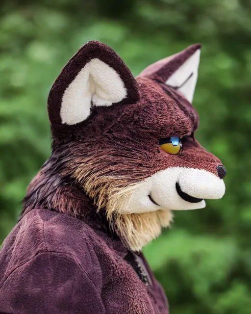 Image similar to portrait photo headshot still of a fursuit, 8 k, 8 5 mm f 1. 8, fursuit, beetlecat