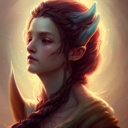 Image similar to Bard, female, fantasy, arcane glow, holy runes, dramatic, intricate, fox ears, elegant, highly detailed, digital painting, artstation, concept art, smooth, sharp focus, illustration, octane render, art by Leesha Hannigan, Ross Tran, Thierry Doizon, Kai Carpenter, Ignacio Fernández Ríos