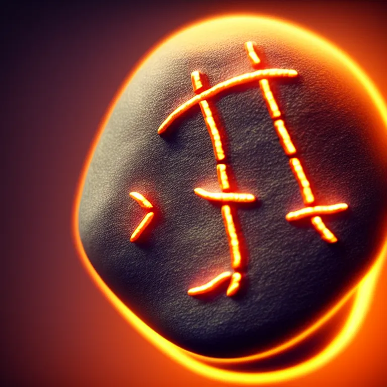 Prompt: photo of a pebble with a glowing runes drawn on it. pebble is completely wrapped with copper wire. lots of copper wire. extremely high details, octane rendering, cgsociety