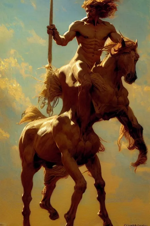 Image similar to centaur, highly detailed painting by gaston bussiere, craig mullins, j. c. leyendecker 8 k