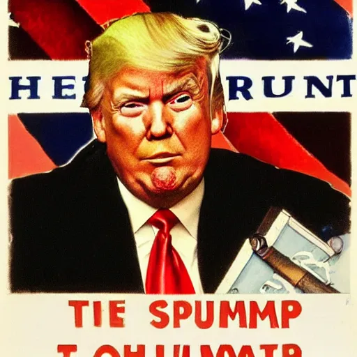 Image similar to Donald Trump by Norman Rockwell