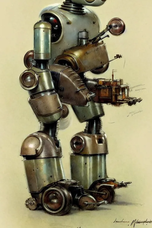 Prompt: (((((1950s inventors workshop full or robots . muted colors.))))) by Jean-Baptiste Monge !!!!!!!!!!!!!!!!!!!!!!!!!!!