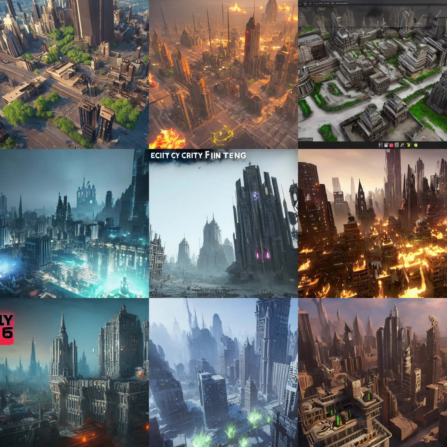 Prompt: big evil city, fantasy, artstation trending, unreal engine 5