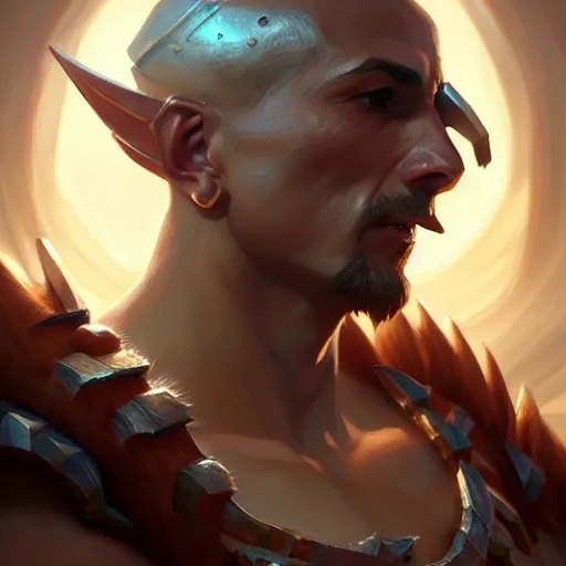 Prompt: male, warrior, glacier, D&D, fantasy, intricate, elegant, highly detailed, digital painting, artstation, octane render, concept art, matte, sharp focus, illustration, hearthstone, art by Artgerm and Greg Rutkowski and Alphonse Mucha