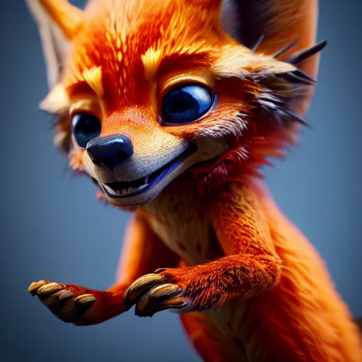 Prompt: weta disney pixar movie still macro close photo of cute anthropomorphic vulpes vulpes fulva james bond : : by weta, greg rutkowski, wlop, ilya kuvshinov, rossdraws, artgerm, octane render, iridescent, bright morning, anime, liosh, mucha : :