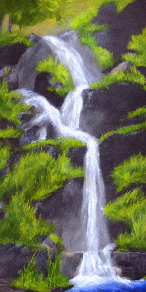 Image similar to waterfall by a truly great artist