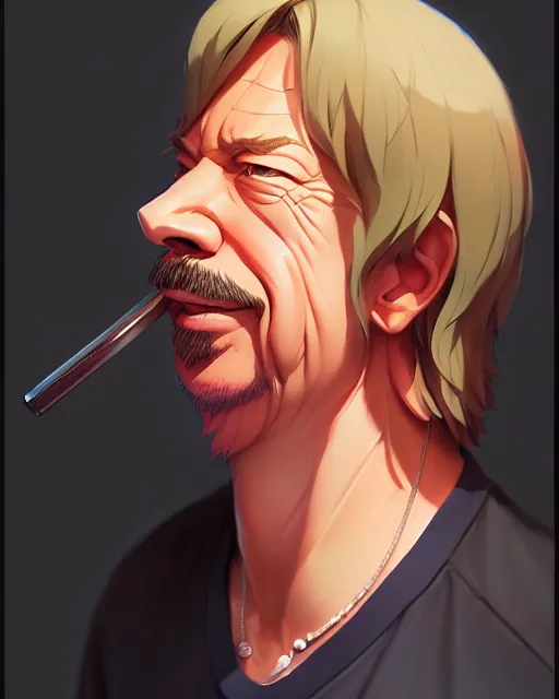 Prompt: buff david spade, portrait shinkai makoto studio ghibli studio key hideaki anno sakimichan stanley artgerm lau rossdraws james jean marc simonetti elegant highly detailed digital painting artstation pixiv