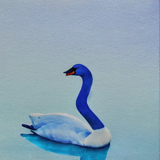 Image similar to a blue swan