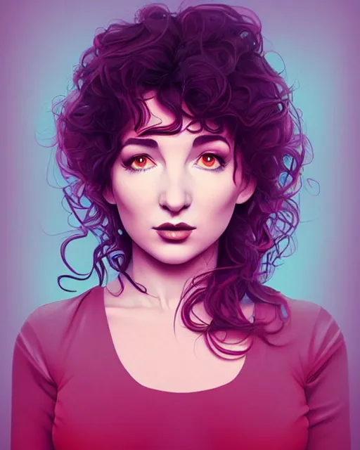 Image similar to richly detailed color illustration young kate bush illustrated by artgerm and mina petrovic and timothy kong and marina federovna. 3 d shadowing