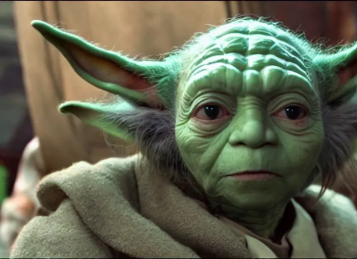 Image similar to a film still of cosplay of yoda in the grand budapest hotel ( 2 0 1 4 )