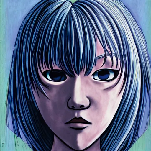 Image similar to rei ayanami by junji ito