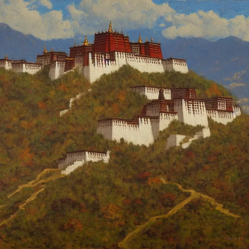 Prompt: Potala Palace by Daniel Garber