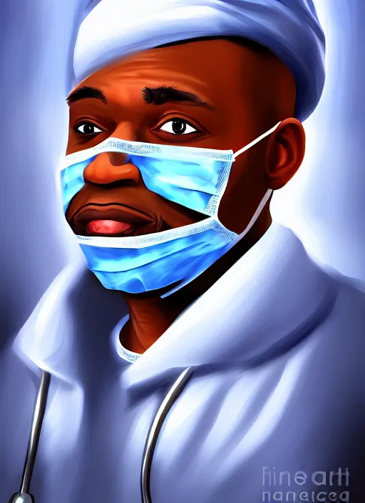 Image similar to emmanuel the surgeon, digital art