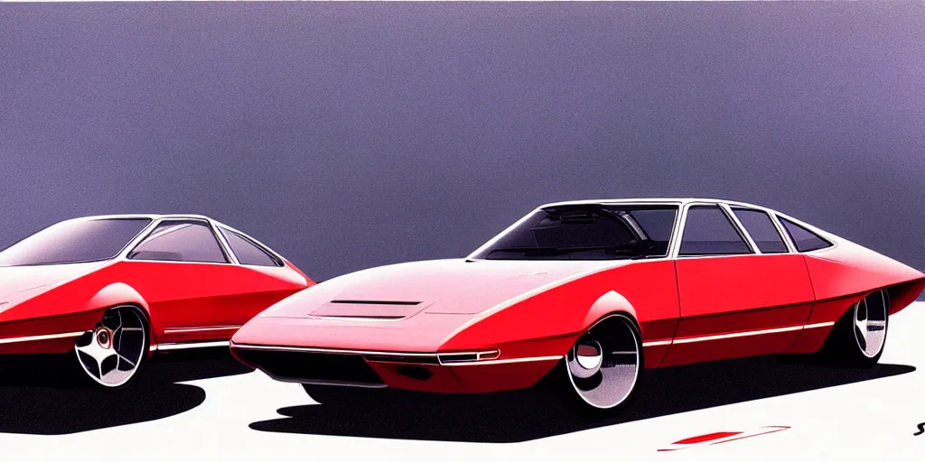 Image similar to jdm car design by syd mead