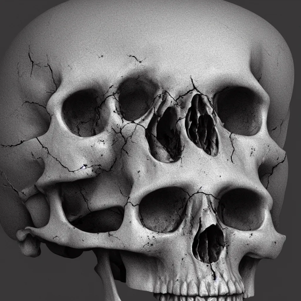 Prompt: human skull, photorealistic, very detailed, 4k