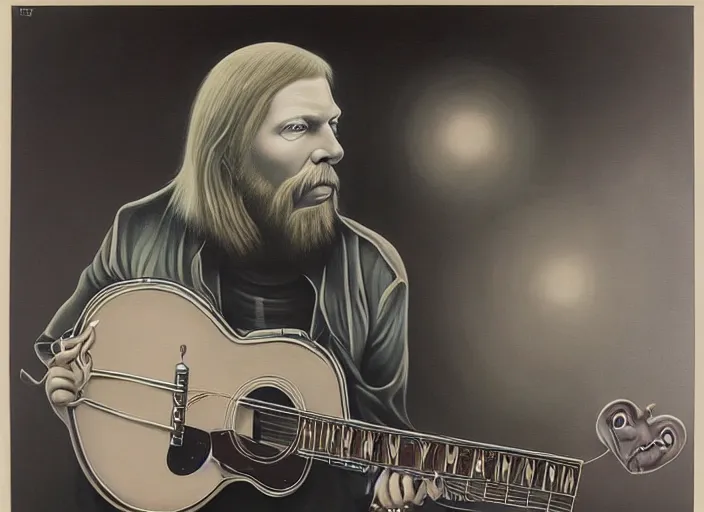 Prompt: duane allman, an ultrafine detailed painting by mark ryden, trending on deviantart, pop surrealism, whimsical, lowbrow, grotesque