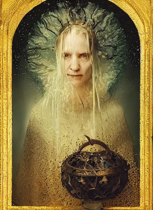 Prompt: portrait of a women who invented time before there was light, modern fine art, fractal, intricate, elegant, highly detailed, digital photography, subsurface scattering, by jheronimus bosch and greg rutkowski,