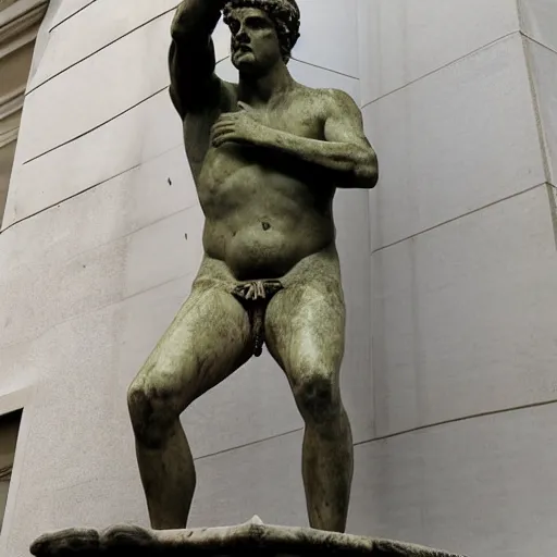 Image similar to greek statue of Donald Trump, 4k