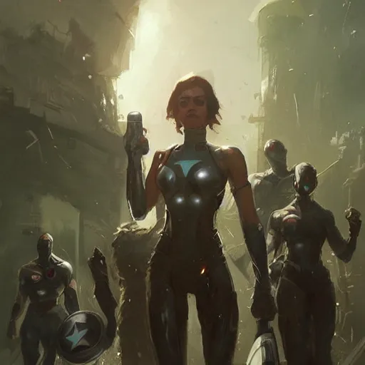 Prompt: bany avengers by greg rutkowski