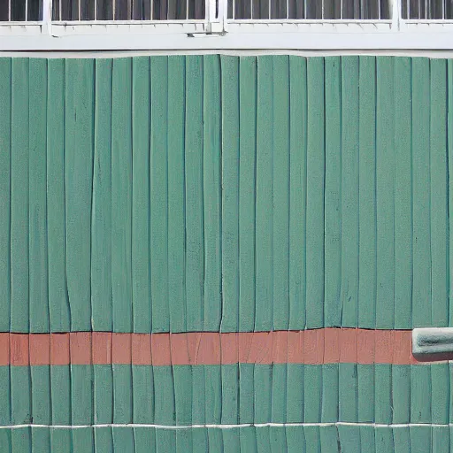 Image similar to ukiyo - a portrait of fenway park, green monster wall in left field, pesky pole foul pole in right, boston red sox