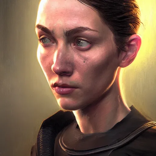 Image similar to portrait of alyx vance from half life 2, digital painting, artstation, concept art, donato giancola, Joseph Christian Leyendecker, WLOP, Boris Vallejo, Breathtaking, 8k resolution, extremely detailed, beautiful, establishing shot, artistic, hyperrealistic, beautiful face, octane render, cinematic lighting, dramatic lighting, masterpiece