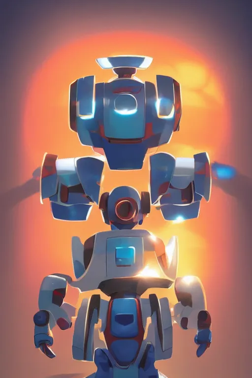 Image similar to metabots medabots medarotto medarot robot minimalist comics, behance hd by jesper ejsing, by rhads, makoto shinkai and lois van baarle, ilya kuvshinov, rossdraws global illumination ray tracing hdr radiating a glowing aura