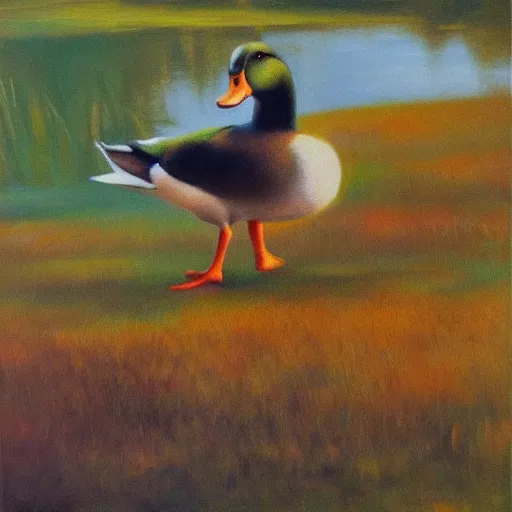 Image similar to a duck on the prowl oil painting pavlo makov