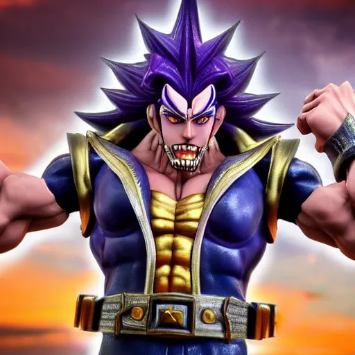 Image similar to Star platinum from jojo's bizzare adventure, realistic, 8k, octane render