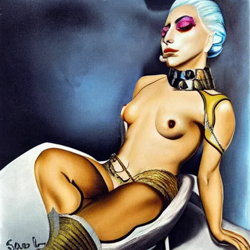 Image similar to lady gaga by salvador dali