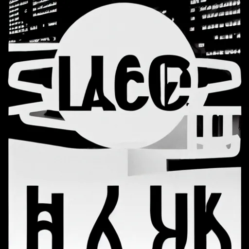 Image similar to black on white graphic poster for a techno party in style of david rudnick, acid, y 2 k