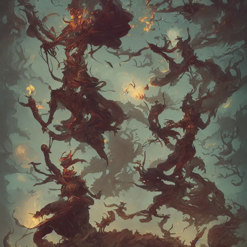 Image similar to tarot the fool by peter mohrbacher and dan mumford and nekro, cgsociety, volumetric light, 3 d render