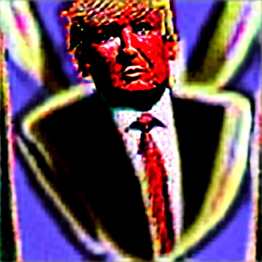 Image similar to donald trump portrait in the style of jason edmiston