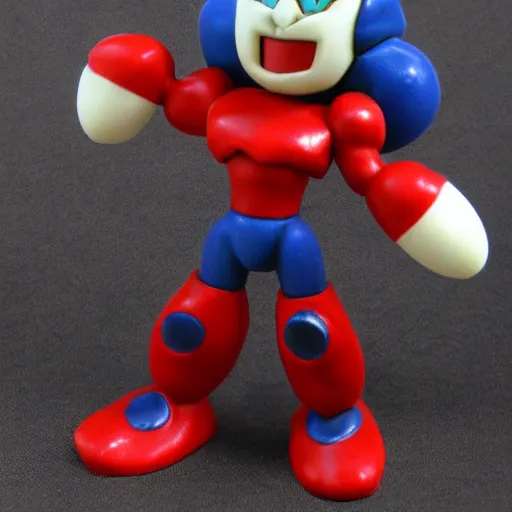 Prompt: megaman claymotion, scary, nightmare