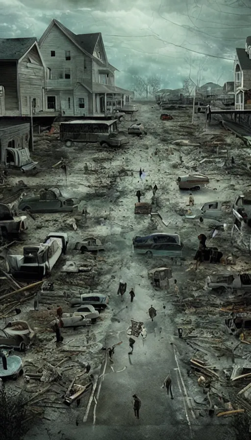 Prompt: the end of the world, by gregory crewdson