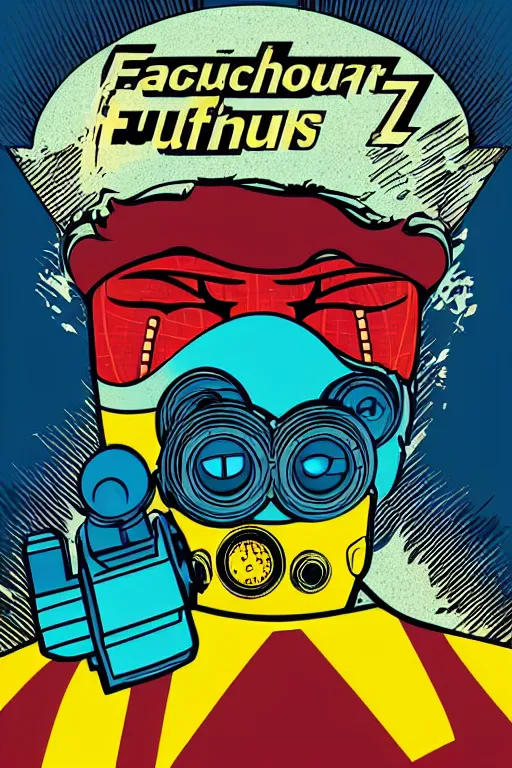 Image similar to fallout 7 6 retro futurist illustration art by butcher billy, sticker, colorful, illustration, highly detailed, simple, smooth and clean vector curves, no jagged lines, vector art, smooth andy warhol style