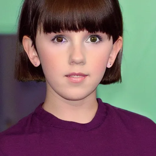 Image similar to Millie bobby brown anime girl