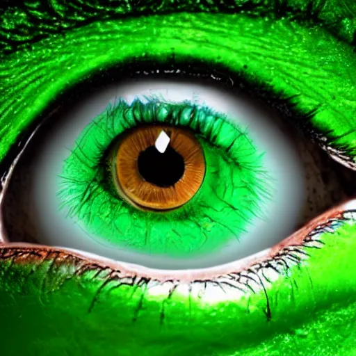 Image similar to green substance that makes your eyes wierd