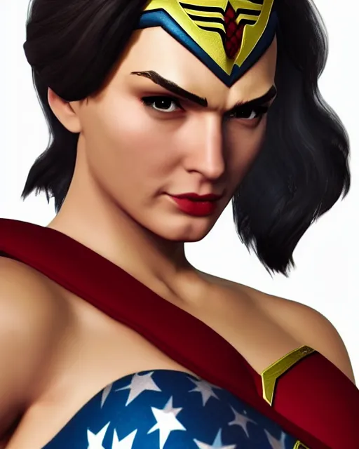 Image similar to tired angry wonderwoman portrait hd sharp 3d model vray render with mix of gal Gadot and Linda Carter in Pixar squareenix GTA movie game anime manga style trending on artstation pixiv Instagram