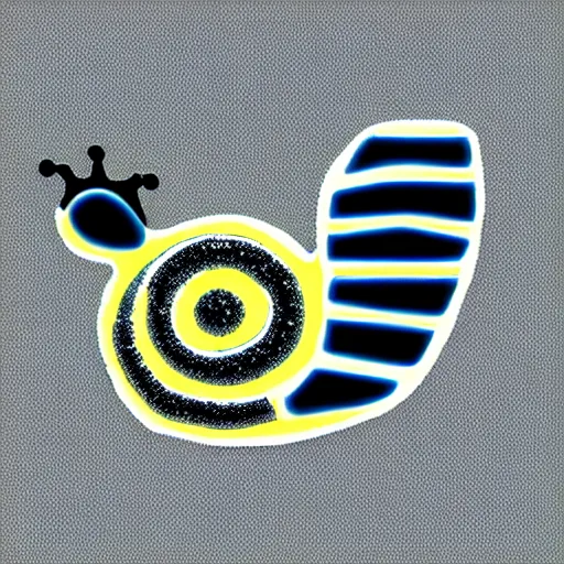 Image similar to snail logo in color scheme black and blue