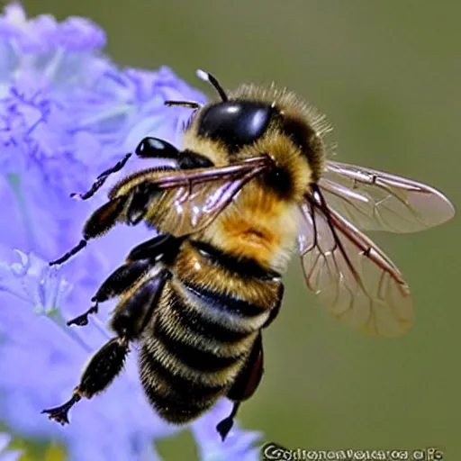 Image similar to a bee and fighter jet hybrid