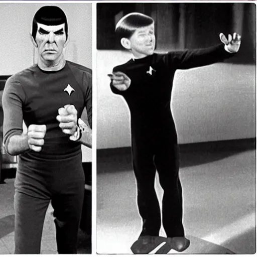 Image similar to spock and zues thumb war