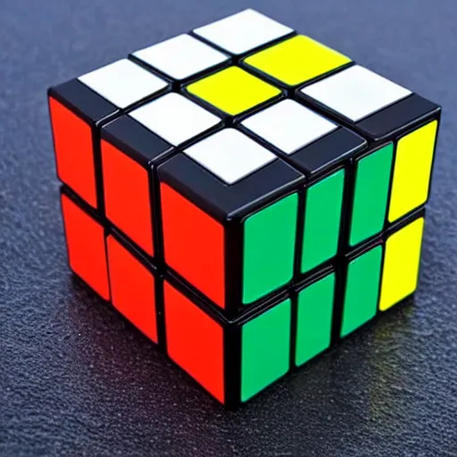 Image similar to a rubiks cube inside a block of ice